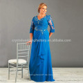 Vestido de festa longo 2017 Neue Abendkleider Plus Size Lange Half Sleeve Royal Blue Die Mutter der Braut Kleid MM917